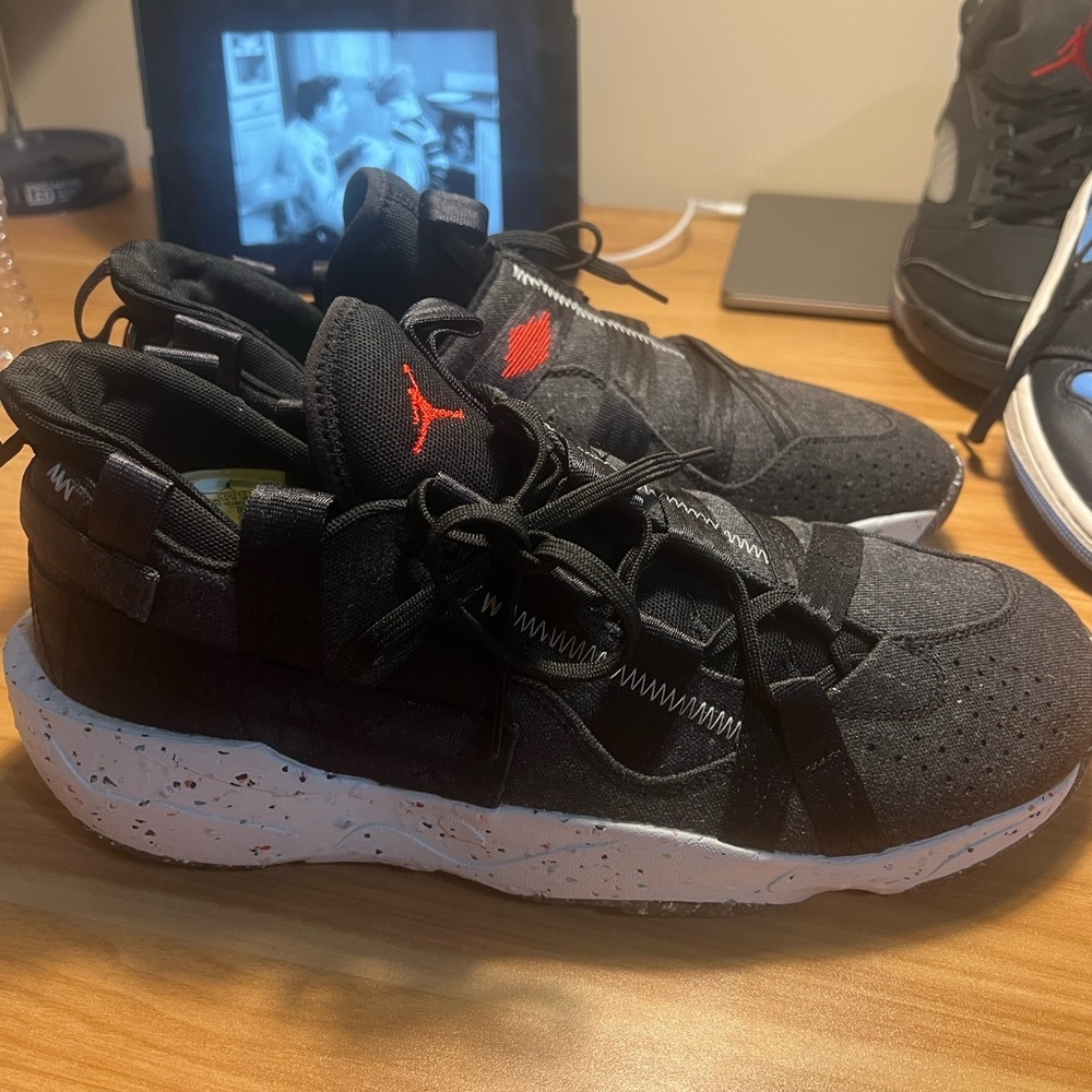 Jordan Low Crater Sneakers with Red Logo